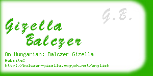 gizella balczer business card